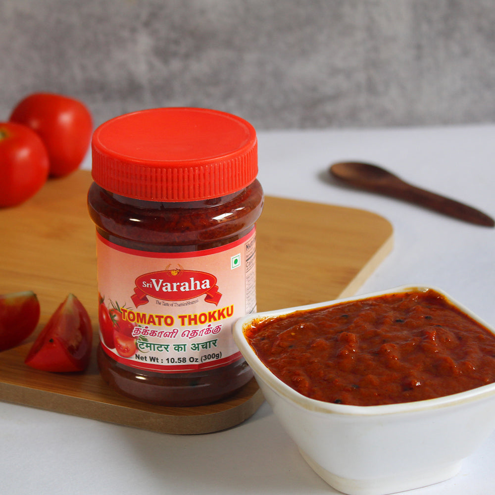 SriVaraha Foods Tomato Thokku Pickle Thakkali Thokku Tangy tomato paste